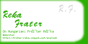 reka frater business card